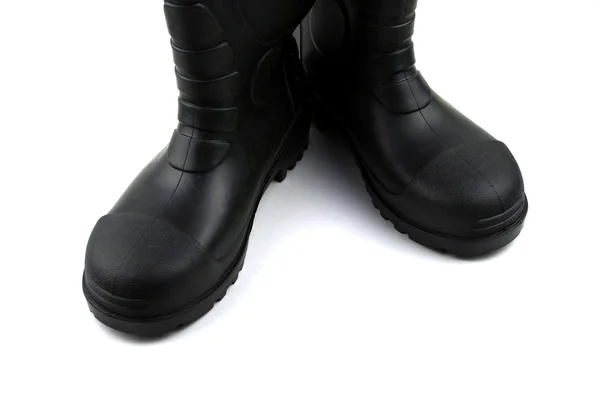 Black rubber boots — Stock Photo, Image