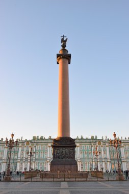 Alexander sütun ve güzel tarihi sokak lambaları
