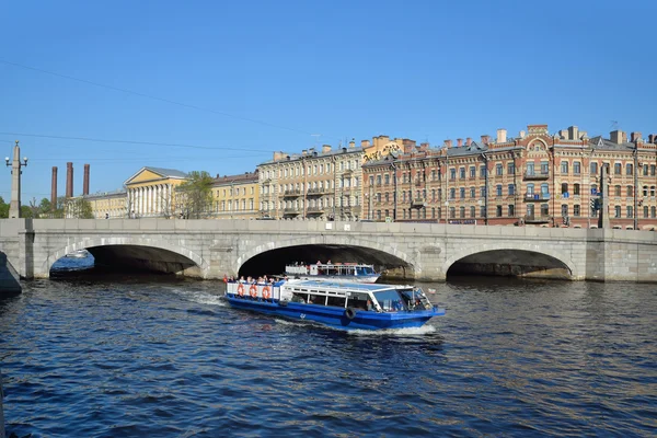 Набережная реки Фонтанки, Московский проспект и Обухов — стоковое фото