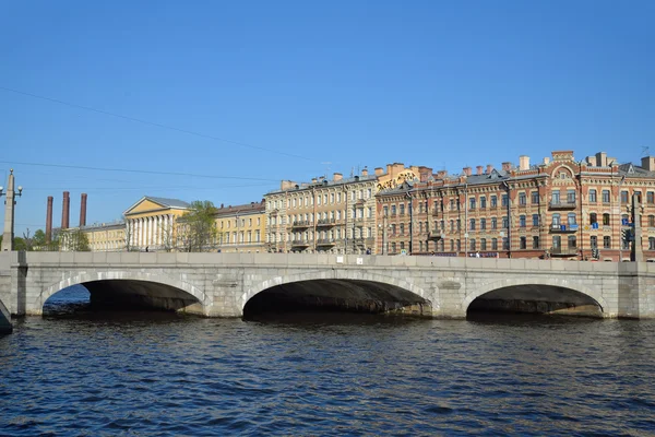 Набережная реки Фонтанки, Московский проспект и Обухов — стоковое фото