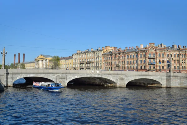 Набережная реки Фонтанки, Московский проспект и Обухов — стоковое фото