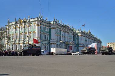 Füze rampası sırasında kare sarayında s-300 Pm biriminin bir
