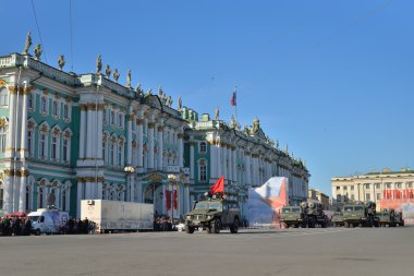Kamyon füze rampaları Palace square at s-300 am için