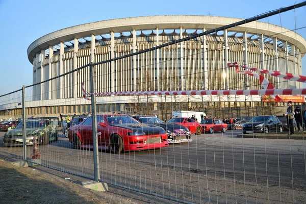 Спортивный автомобиль Гараж-78 команда в начале ралли-Спринт на SC — стоковое фото