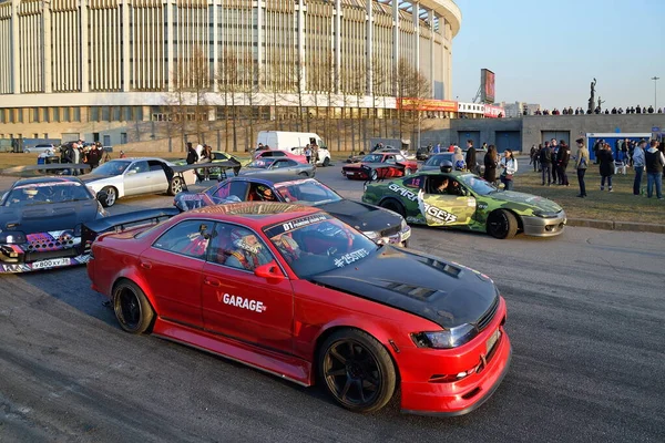 Sports cars V-Garage team at the start of the CCM at the World C — Stock Photo, Image