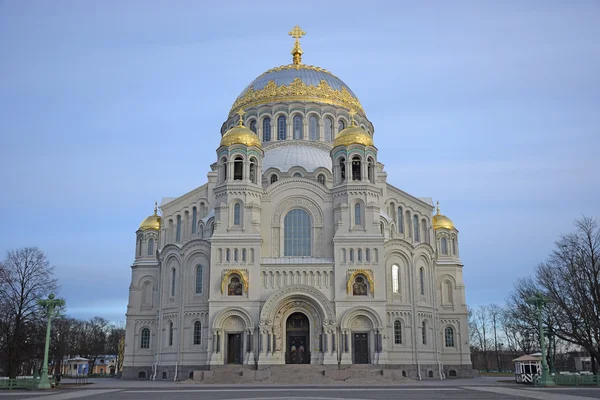 Marine Nicholas Cathedral em Kronstadt no inverno — Fotografia de Stock