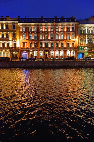 Yusupov nehir setin bizden. Gece. — Stok fotoğraf