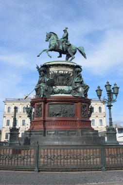 Anıt St. Petersburg Nicholas 1 St. Isaac's Meydanı'na