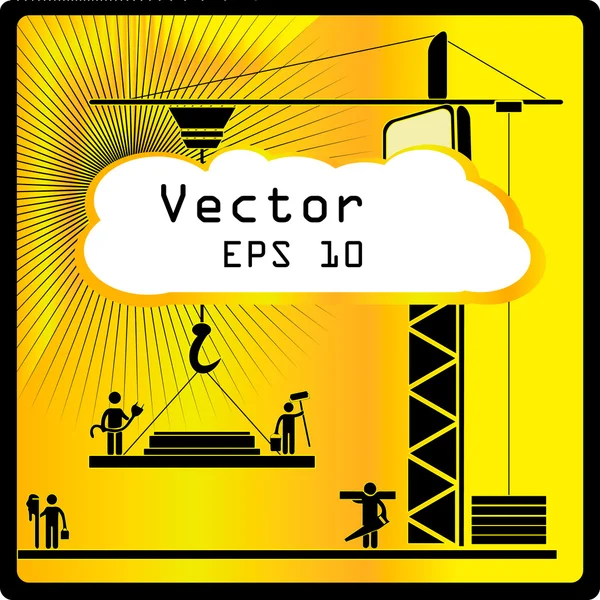 Empresa constructora de iconos — Vector de stock