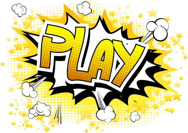 Play - Comic book style word — Stock Vector