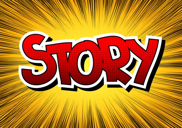 Story - Comic book stijl word — Stockvector