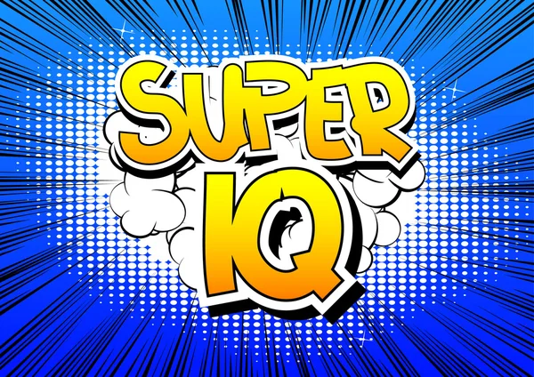 Super IQ - Palabra de estilo de cómic — Archivo Imágenes Vectoriales