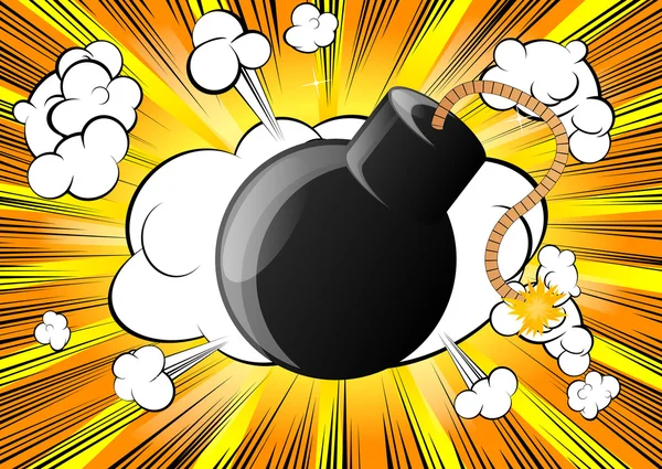 Comic book, cartoon bomb — Stock Vector