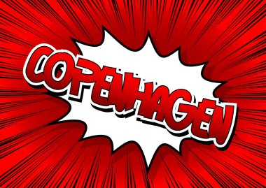 Kopenhag - çizgi roman tarzı kelime.