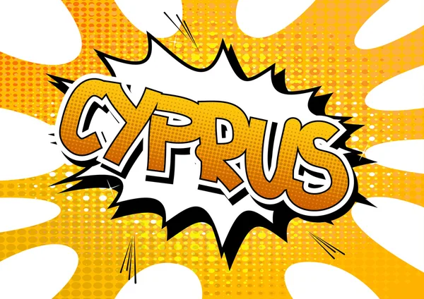 Cyprus - Comic book stijl word — Stockvector