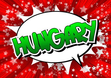 Macaristan - çizgi roman tarzı kelime