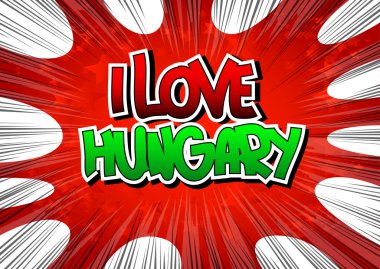 Ben aşk Macaristan - çizgi roman tarzı kelime