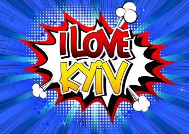 Ben aşk Kiev - çizgi roman tarzı kelime
