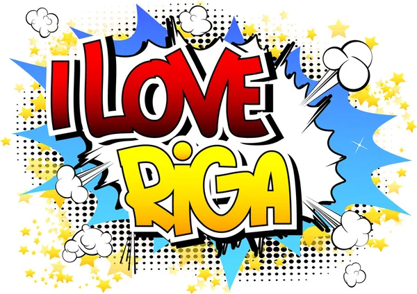 Ben aşk Riga - çizgi roman tarzı kelime