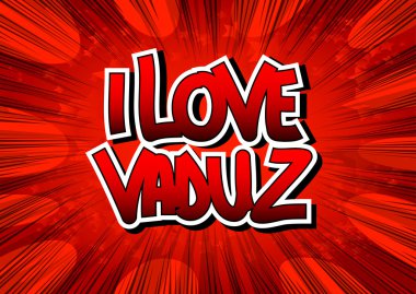 Ben aşk Vaduz - çizgi roman tarzı kelime