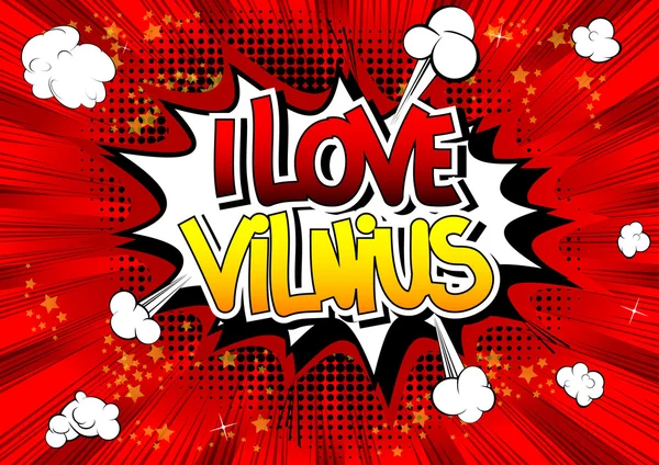 Ben aşk Vilnius - çizgi roman tarzı kelime