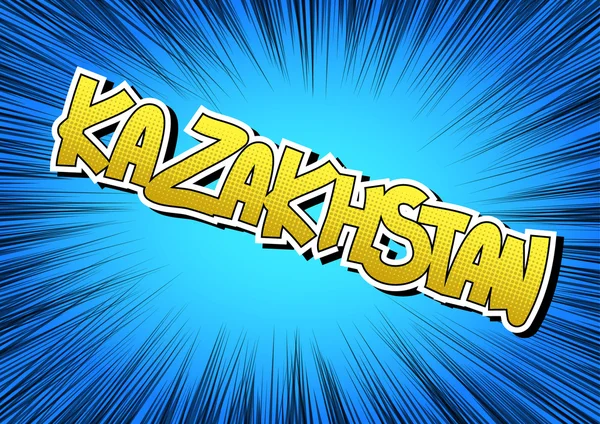 Kazachstan - Comic book stijl word — Stockvector