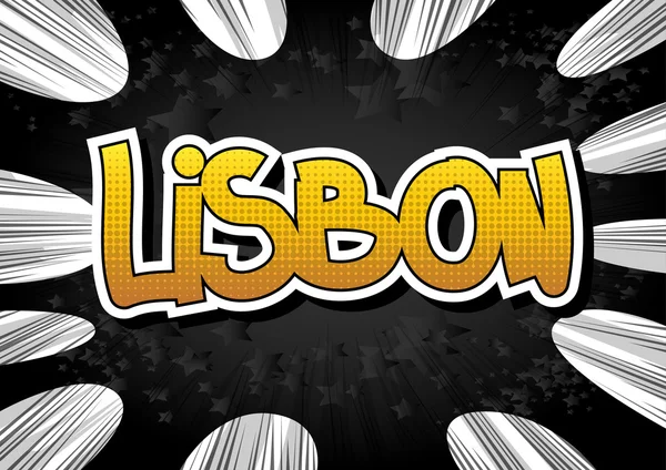Lizbon - çizgi roman tarzı kelime