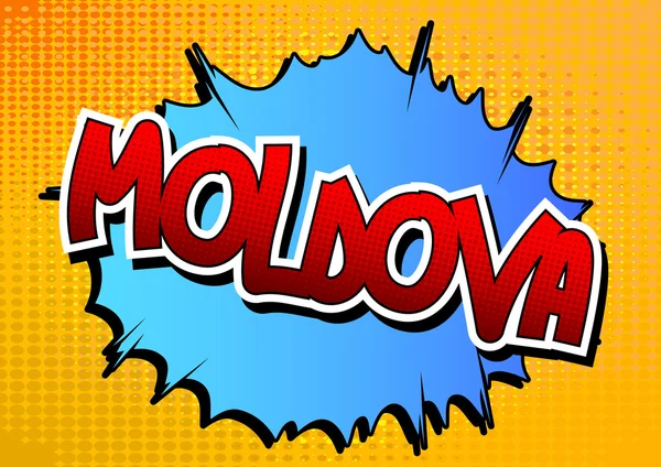 Moldavia - Palabra de estilo de cómic — Vector de stock
