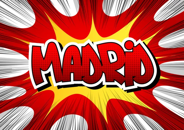 Madrid - ein Wort im Comic-Stil — Stockvektor