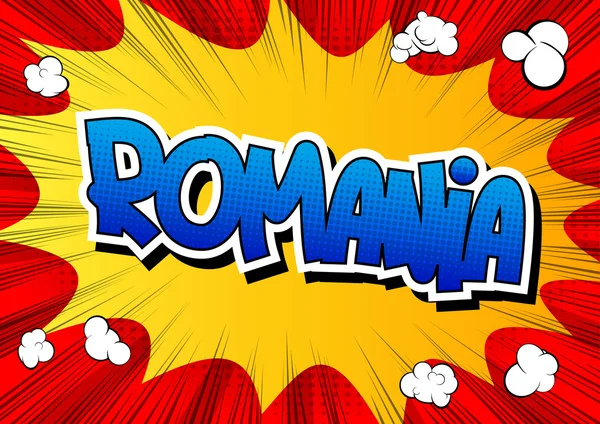 Roemenië - Comic book stijl word — Stockvector