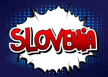 Slovenya - çizgi roman tarzı kelime