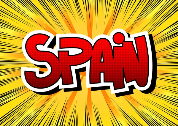Espanha - Comic book style word —  Vetores de Stock