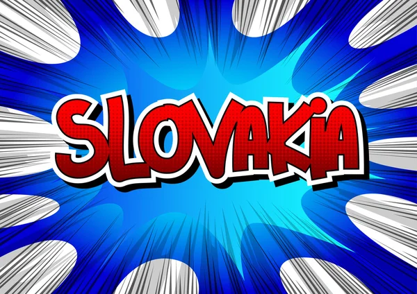 Eslovaquia - Palabra de estilo de cómic — Vector de stock