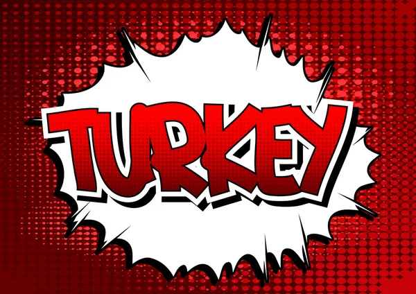 Turquía - Palabra de estilo de cómic — Vector de stock
