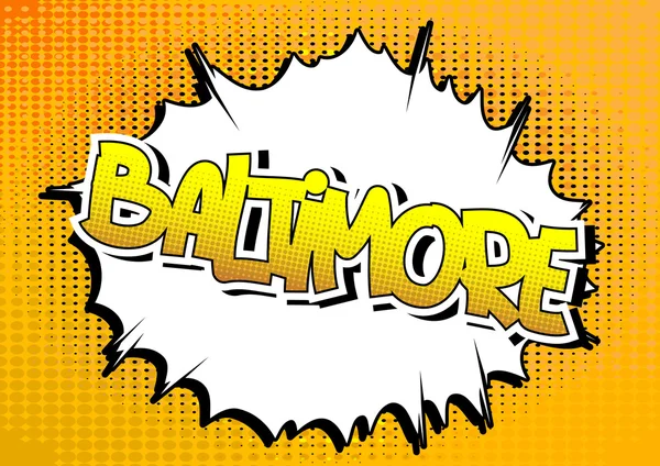 Baltimore - Mot de style BD — Image vectorielle