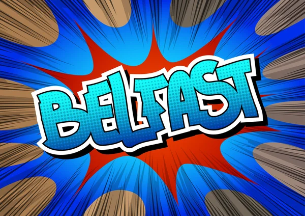 Belfast - Parola in stile fumetto — Vettoriale Stock