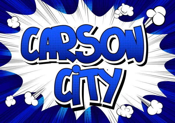 Carson City - Comic book stijl word — Stockvector