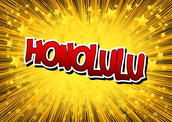 Honolulu - serietidning stil word — Stock vektor