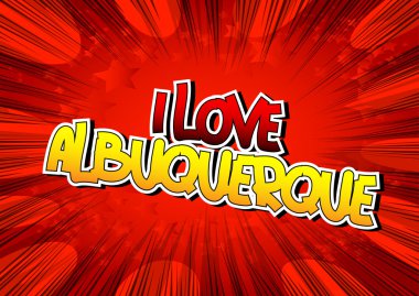 Ben aşk Albuquerque - çizgi roman tarzı kelime