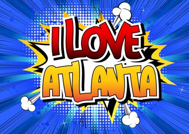 Ben aşk Atlanta - çizgi roman tarzı kelime