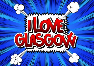 Ben aşk Glasgow - çizgi roman tarzı kelime