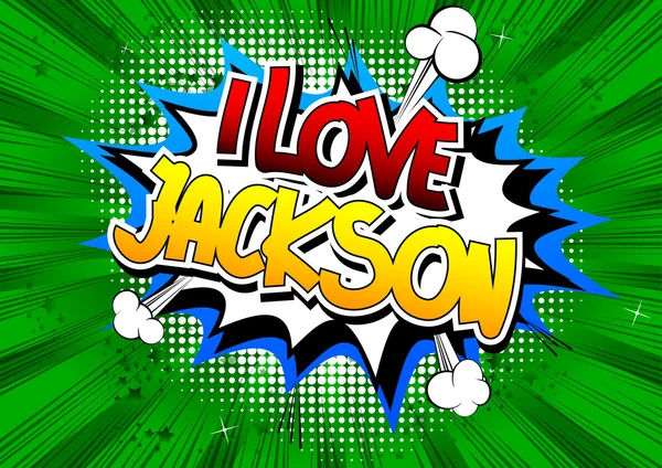 I Love Jackson - Mot de style BD — Image vectorielle