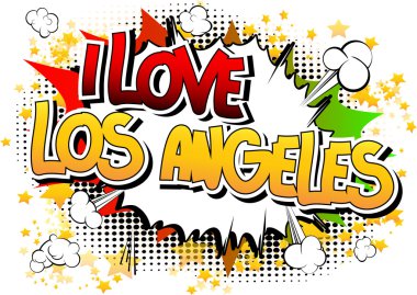 Ben aşk Los Angeles - çizgi roman tarzı kelime