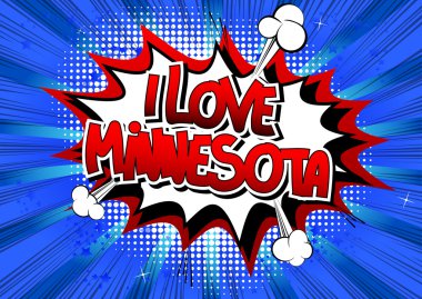 Ben aşk Minnesota - çizgi roman tarzı kelime