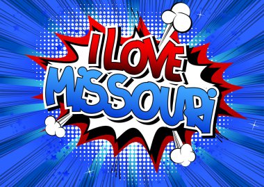 Ben aşk Missouri - çizgi roman tarzı kelime