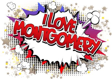 Ben aşk Montgomery - çizgi roman tarzı kelime