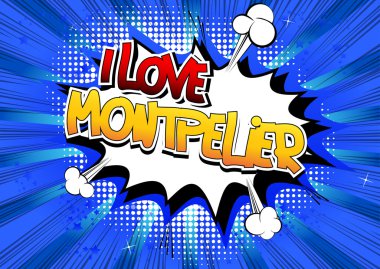 Ben aşk Montpelier - çizgi roman tarzı kelime