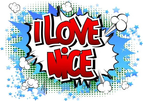 Jag fin kärlek - serietidning stil word — Stock vektor