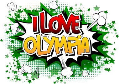 Ben aşk Olympia - çizgi roman tarzı kelime