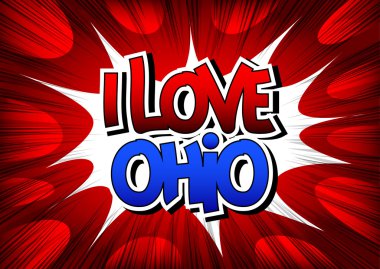 Ben aşk Ohio - çizgi roman tarzı kelime